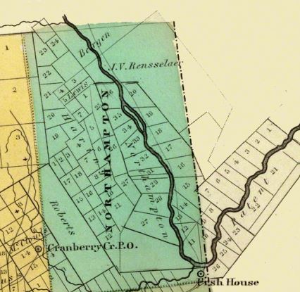 William and Lydia Munro located at the Van Rensselaer Patent in 1810. Source: Maps of the Past, "Montgomery County New York," (Online: Maps of the Past, <https://www.mapsofthepast.com/montgomery-county-new-york-landowner-map-1829.html>, (Originally published by the Surveyor General, David H Burr, 1829)