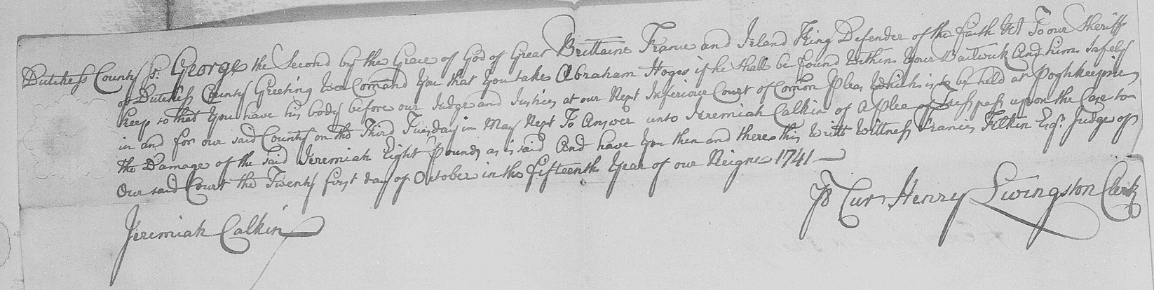 Source: Dutchess County Ancient Documents 1601, LDS film 007349305 image 467.