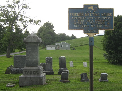 Site of Quaker Meeting House, Lot 14 Walloomsac. Source: Andrew Quackenbush, 16 Aug 2014.